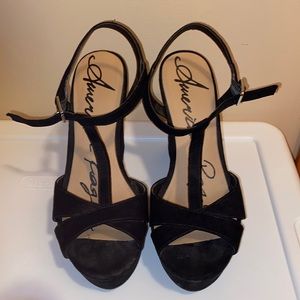 American Rag Black Suede Block Heels